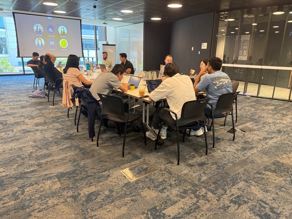 On-site, working a problem in the room with the team